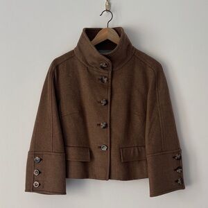 Eccoci 100% wool shell Cape-Style Jacket